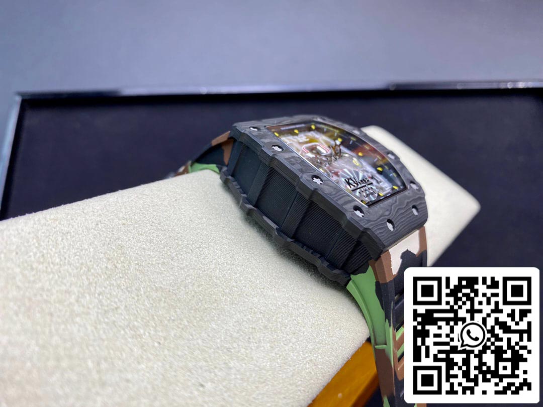 Richard Mille RM-011 1:1 Best Edition KV Fabbrica V2 Carbon Fiber Camo cinturino