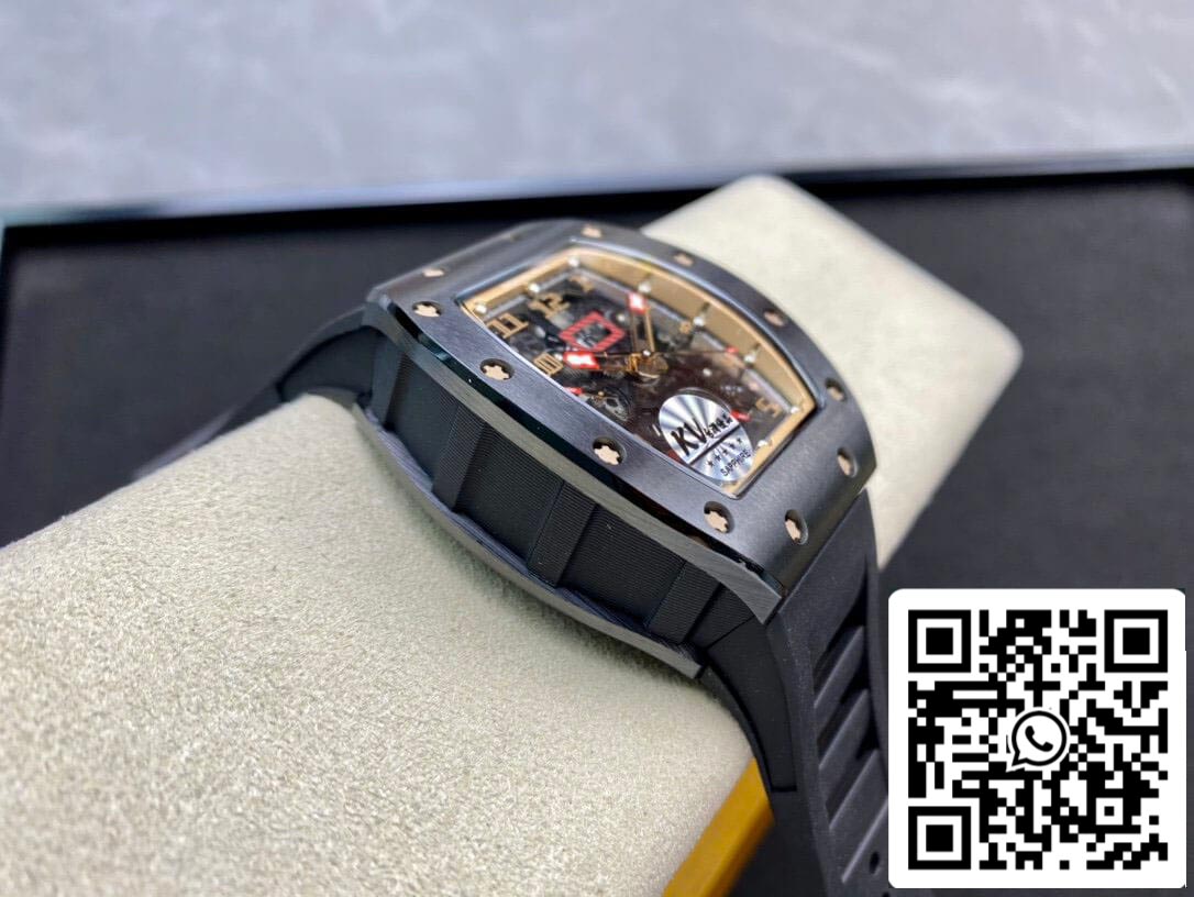Richard Mille RM011 1:1 Melhor Edição KV Fabbrica Mostrador Esqueleto de Cerâmica