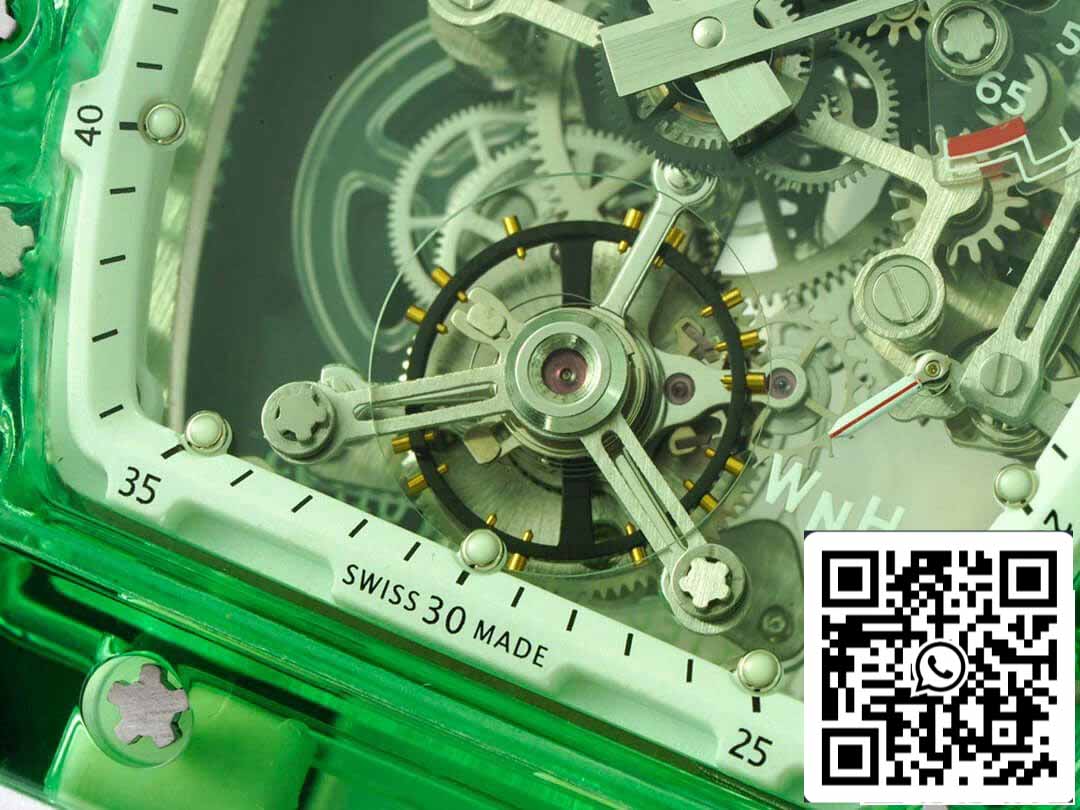 Richard Mille RM 56-01 Tourbillon 1:1 Best Edition RM Fabbrica Green Transparent Case