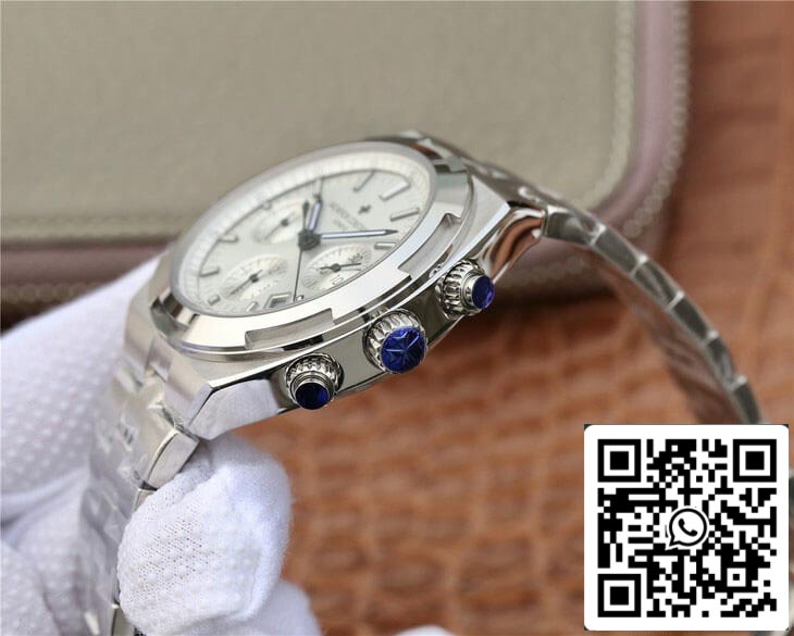 Vacheron Constantin Overseas 5500V/110A-B075 1:1 edizione migliore 8F Fabbrica Silvery quadrante bianco