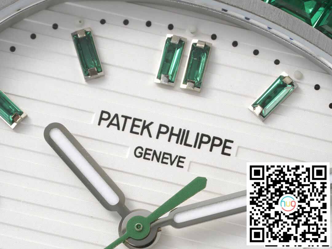 Patek Philippe Nautilus 5711 1:1 edizione migliore GR Fabbrica Diamond-Set quadrante bianco
