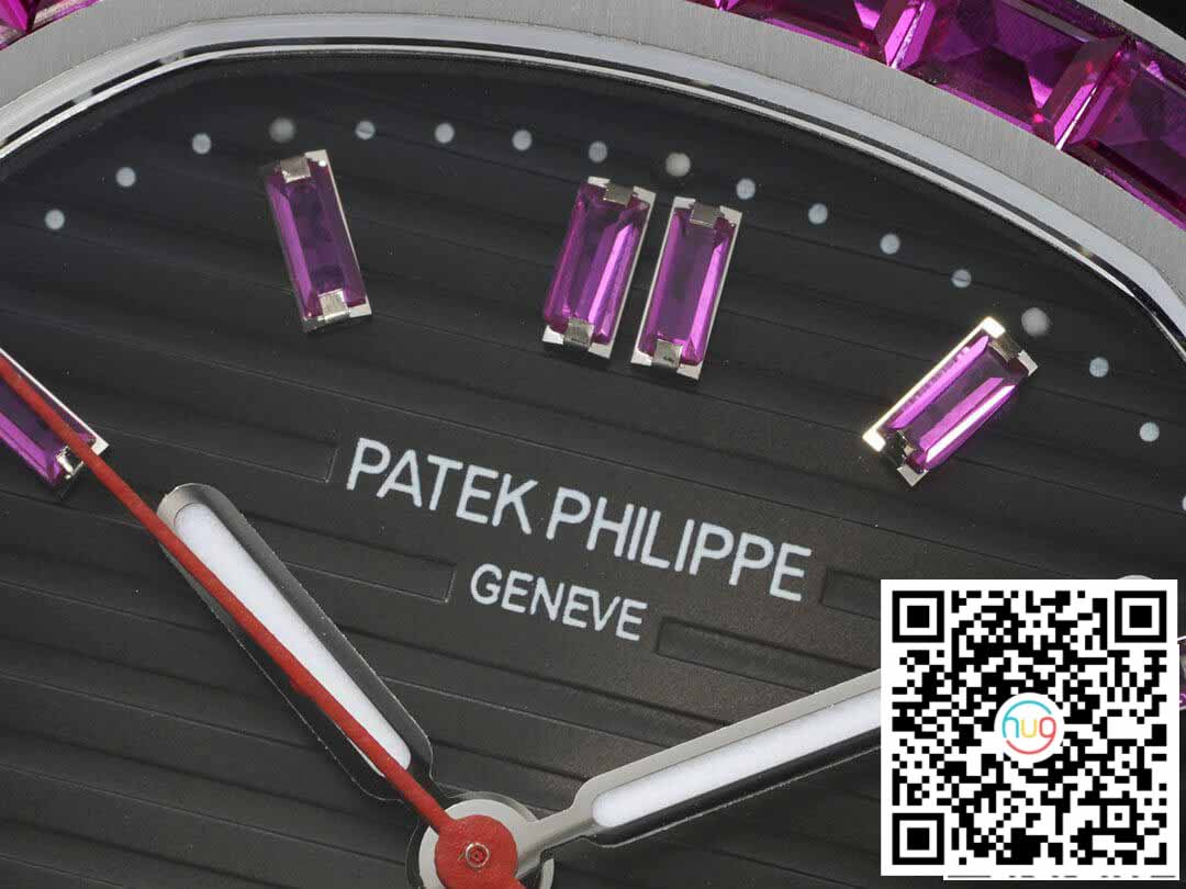 Patek Philippe Nautilus 5711 1:1 edição melhor GR Fabbrica quadrante preto com diamantes