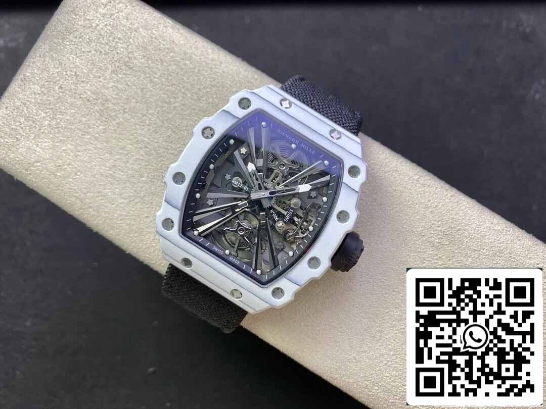 Richard Mille RM12-01 Tourbillon 1:1 Best Edition RM Fabbrica White Carbon Fiber Case