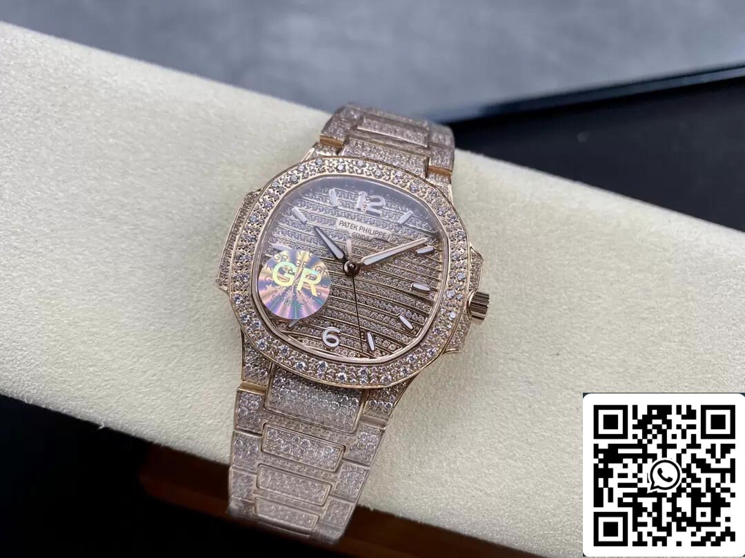 Patek Philippe Aquanaut 7118/1450R-001 1:1 edizione migliore GR Fabbrica Oro Diamond quadrante