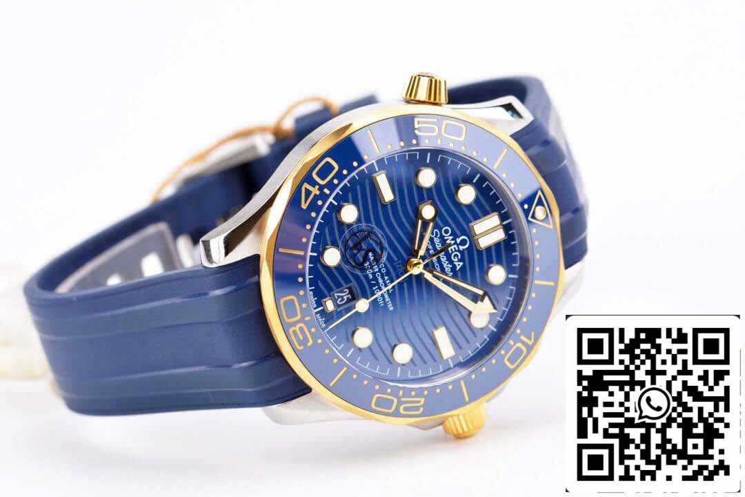 Omega Seamaster Diver 300M 210.22.42.20.03.001 1:1 edição melhor VS Fabbrica Gomma cinturino