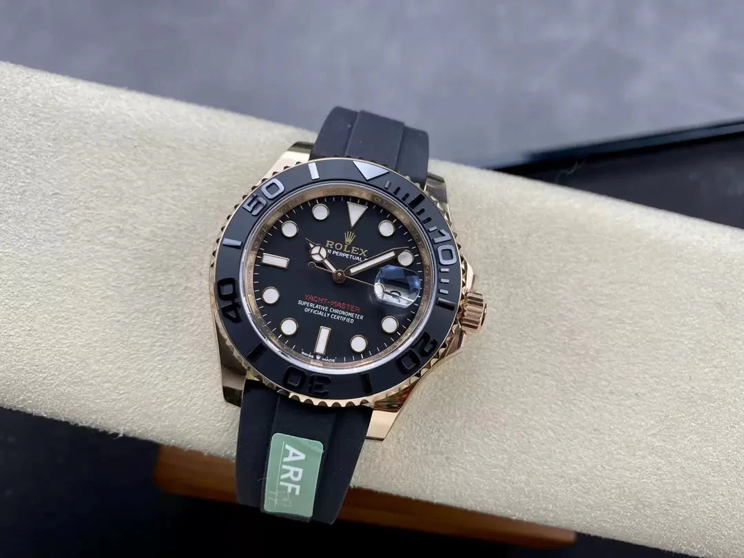 Rolex Yacht-Master 40 quadrante nero Rosa Oro  M126655-0002  1:1 edizione migliore AR Fabbrica Counterweight Versione
