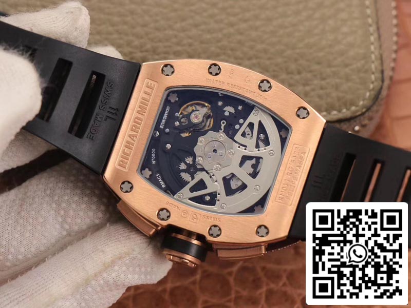 Richard Mille RM011 RG/5423 1:1 Best Edition KV Fabbrica Rose Gold Diamond Swiss movimento