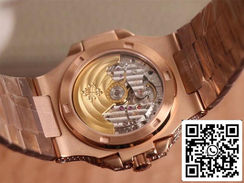 Patek Philippe Nautilus 5719-10G Rose Gold Diamond 1:1 Best Edition R8 Fabbrica Gradient Brown Dial Swiss Cal.324 S‌ C