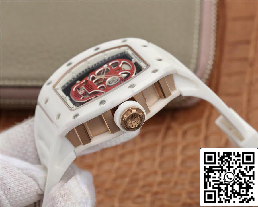 Richard Mille RM52-01 1:1 Best Edition KV Fabbrica White Ceramic