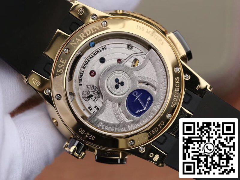 Ulysse Nardin El Toro 322-00-3 18K Rosegold Case All Working GMT Calendar 1:1 Best Edition Swiss UN-32
