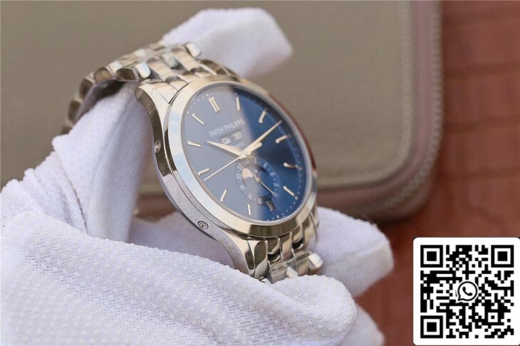 Patek Philippe Complications 5396/1G-001 1:1 Best Edition KM Fabbrica White Gold Blue Dial