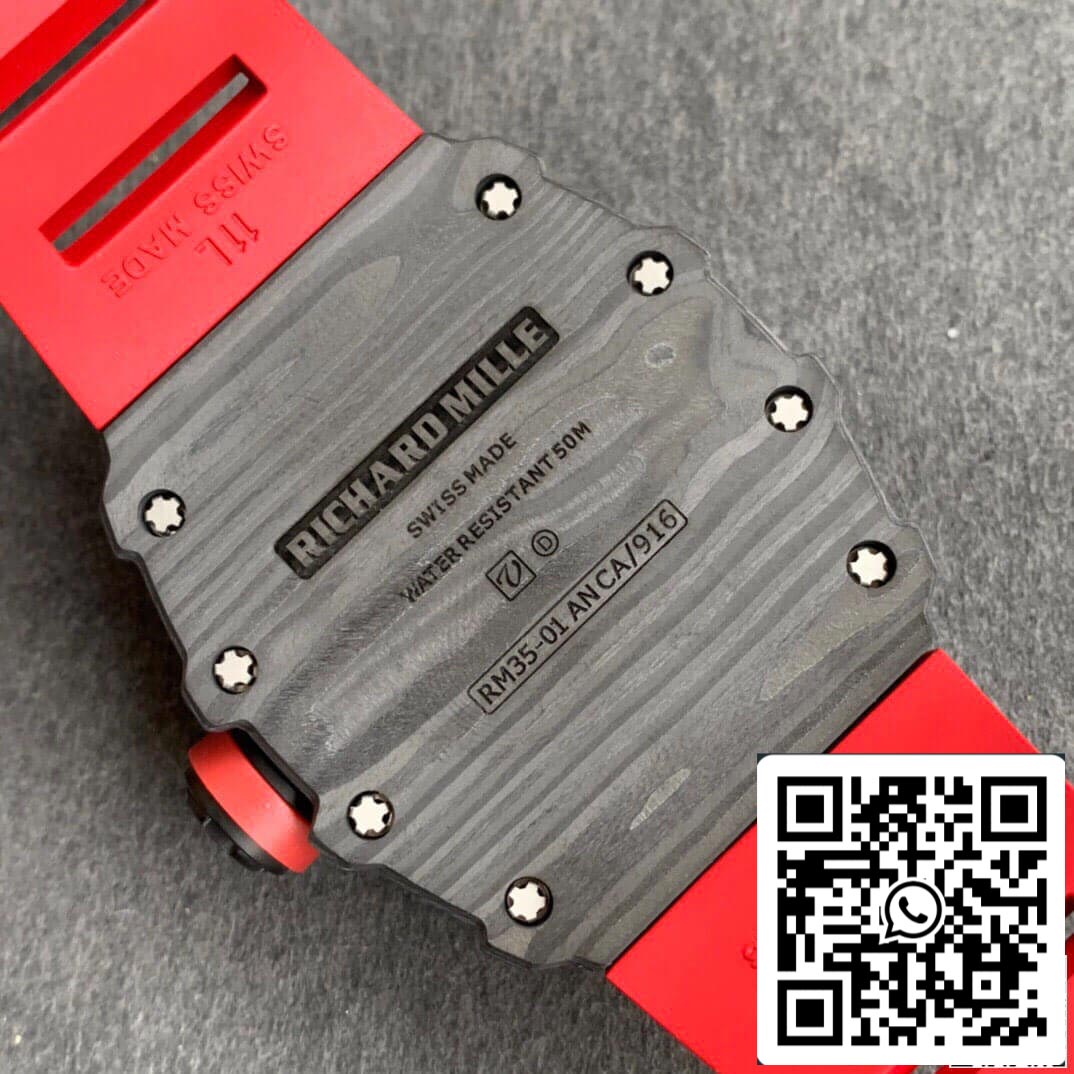 Richard Mille RM35-01 1:1 Best Edition KV Fabbrica Red cinturino