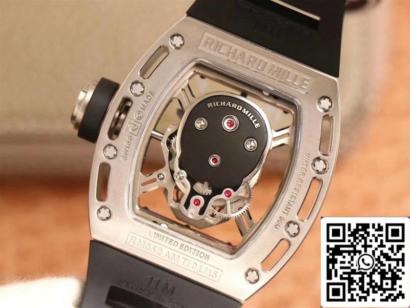 Richard Mille RM052 1:1 Best Edition ZF Fabbrica Silver Skull Dial Swiss movimento