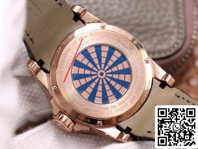 Roger Dubuis Excalibur RDDBEX0684 1:1 Best Edition ZZ Fabbrica Rose Gold Blue Dial Swiss ETA9015