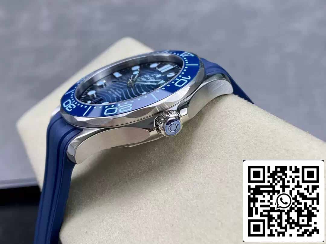 Omega Seamaster Diver 300M 210.32.42.20.03.002 Summer Blu  1:1 edizione migliore VS Fabbrica Gomma cinturino