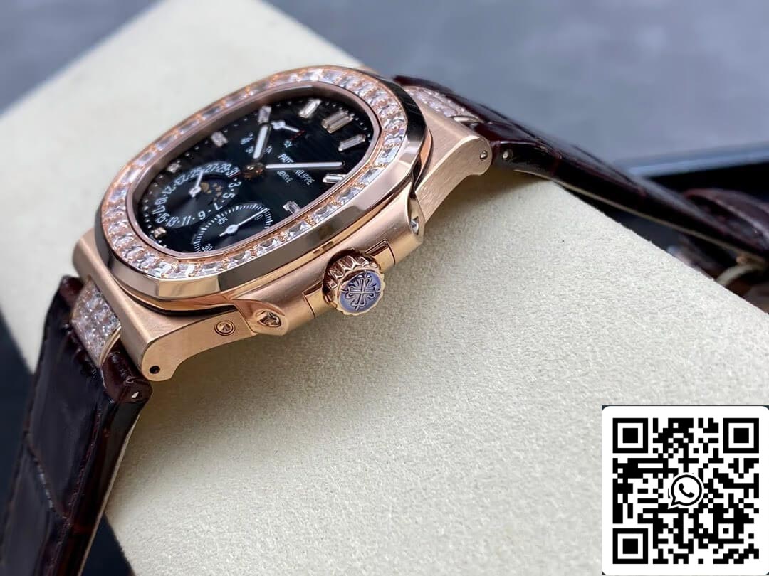 Patek Philippe Nautilus 5724R-001 1:1 edizione migliore GR Fabbrica quadrante nero