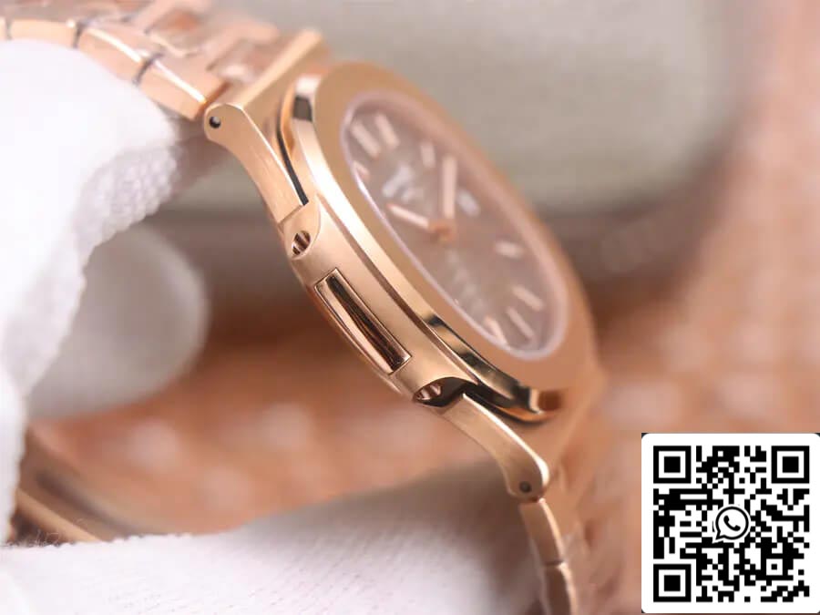 Patek Philippe Nautilus 5711/1R-001 1:1 Best Edition PPF Fabbrica V4 Rose Gold Brown Dial Swiss ETA324