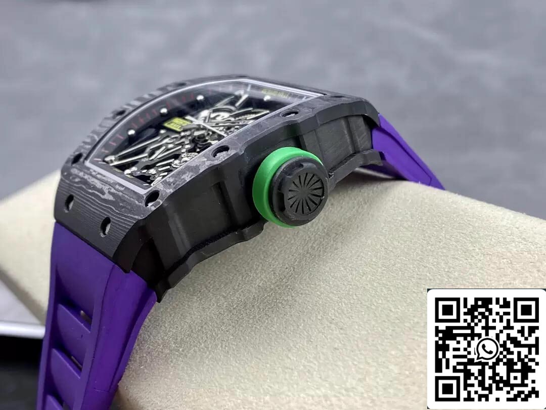 Richard Mille RM35-02 1:1 Best Edition T+ Fabbrica NTPT Carbon Fiber Purple cinturino