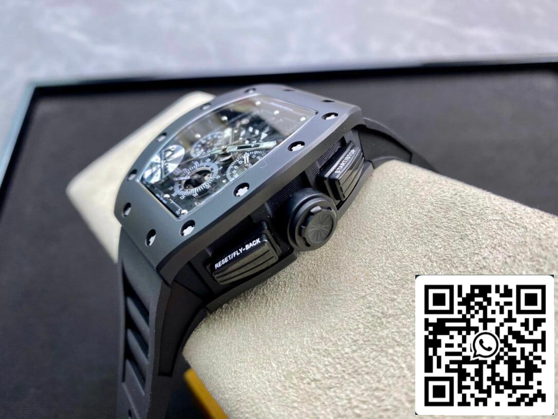Richard Mille RM011 1:1 Best Edition KV Fabbrica Ceramic Black Case
