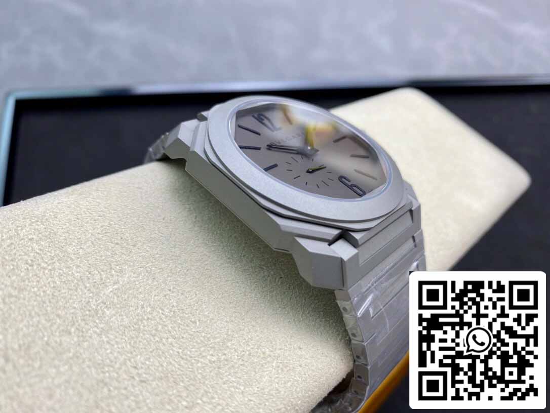 Bvlgari Octo Finissimo 102713 BGO40C14TTXTAUTO 1:1 edizione migliore BV Fabbrica Argento Grey quadrante
