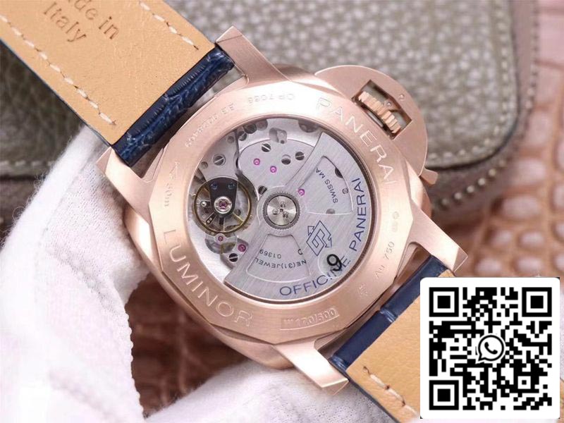 Panerai Luminor Marina Goldtech PAM01112 1:1 edizione migliore VS Fabbrica quadrante blu Swiss P9010