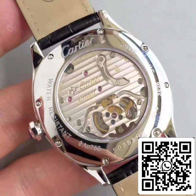 Drive De Cartier W4100013 Men Watches 1:1 Best Edition Swiss Tourbillon Black Leather cinturino