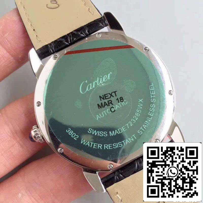 Relojes Ronde Solo De Cartier W6701010 ZF Fabbrica para hombre, edición limitada a 1:1, esfera blanca suiza ETA9015