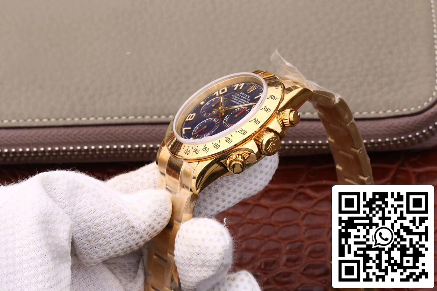 Rolex Daytona Cosmograph 116528 1:1 edição melhor JH Fabbrica mostrador amarelo ouro azul