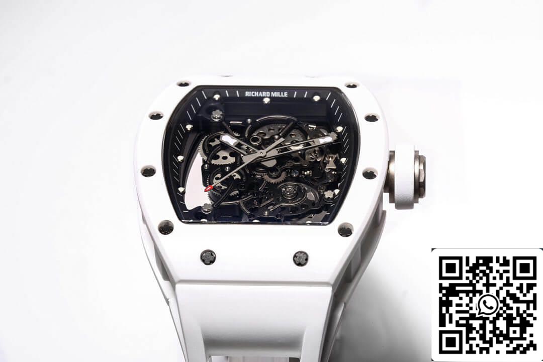 Richard Mille RM-055 1:1 edizione migliore BBR Fabbrica V2 Bianco ceramica Cassa