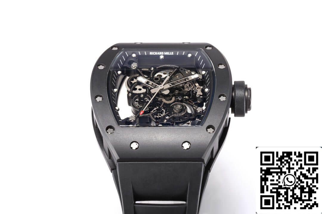 Richard Mille RM-055 1:1 edizione migliore BBR Fabbrica V2 Nero ceramica Cassa