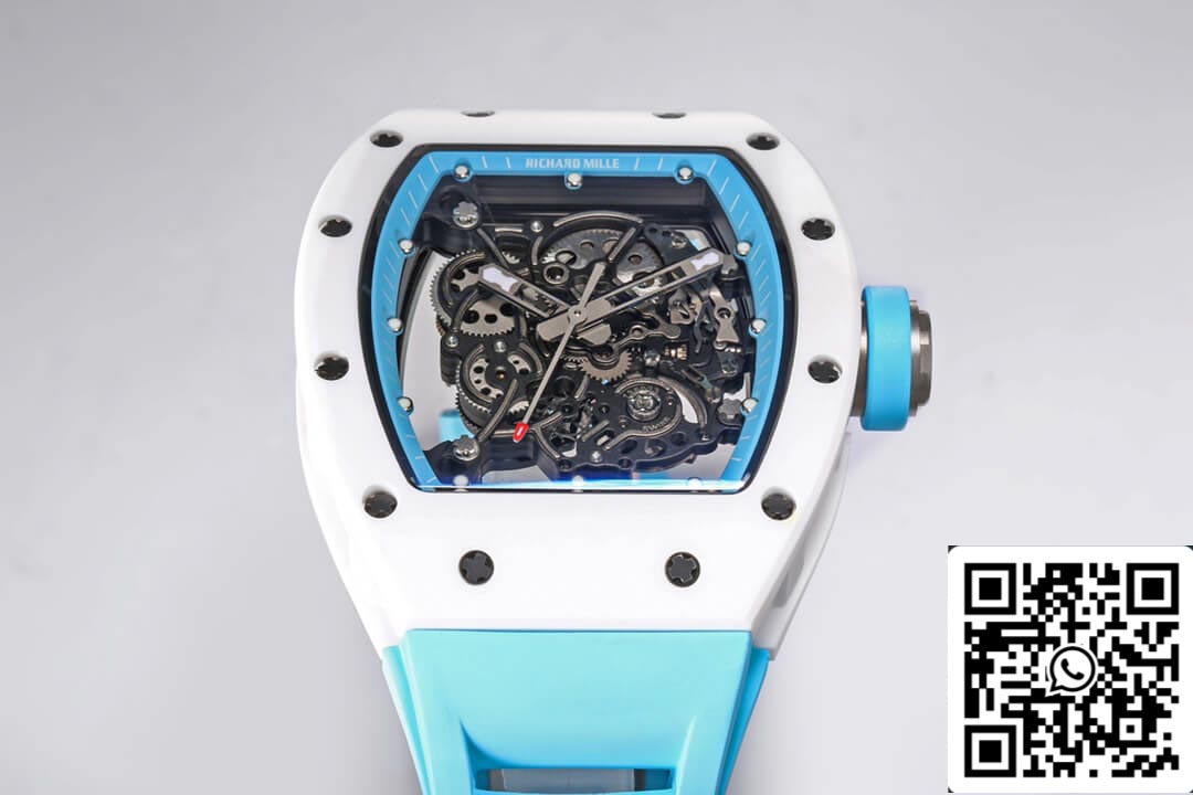 Richard Mille RM-055 1:1 edizione migliore BBR Fabbrica ceramica Cassa Blu cinturino
