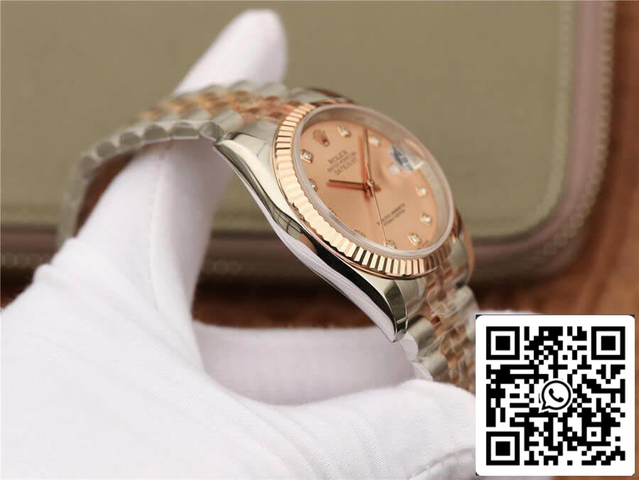 Rolex Datejust 116231 36MM 1:1 edizione migliore GM Fabbrica Diamond-set Rosa cuadrante