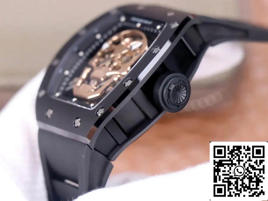 Richard Mille RM52-01 Tourbillon 1:1 edizione migliore JB Fabbrica Rose Gold Skull Dial