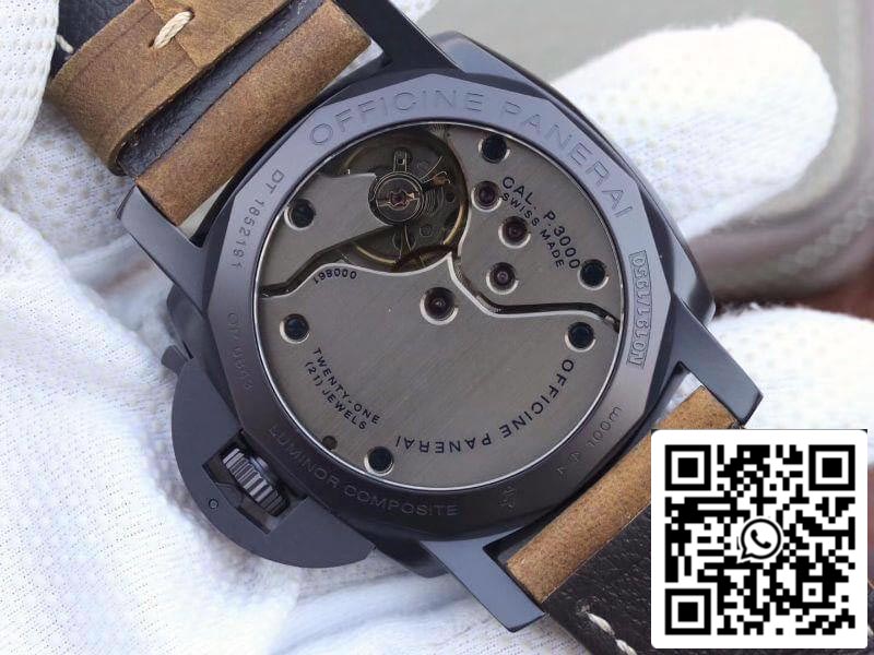 Relógios mecânicos Panerai Luminor PAM375 ZF Fabbrica 1:1 Best Edition Swiss ETA P3000 com caixa de titânio banhada a PVD