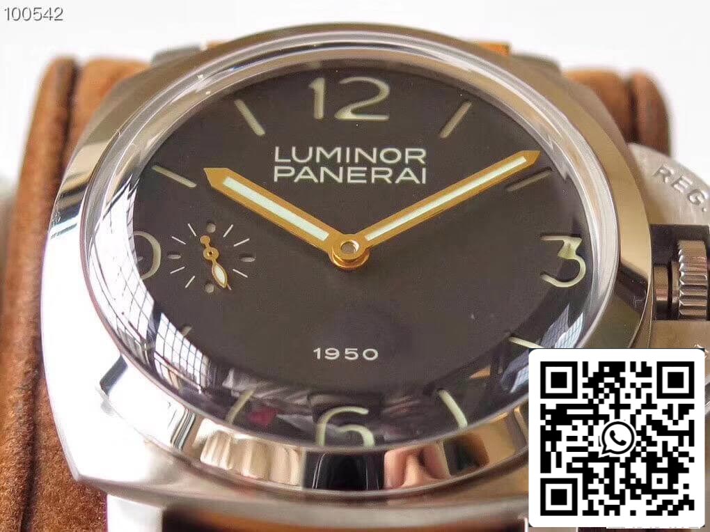 Panerai Luminor 1950 PAM127 ZF Fabbrica 1:1 Best Edition Swiss ETA A6497 Brown Soft Tan Leather cinturino