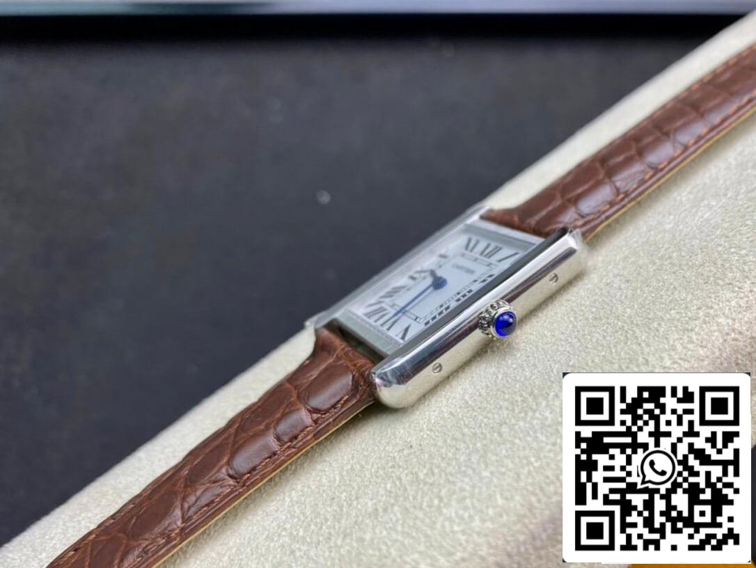 Cartier Tank 24MM 1:1 edizione migliore K11 Fabbrica Brown Leather cinturino
