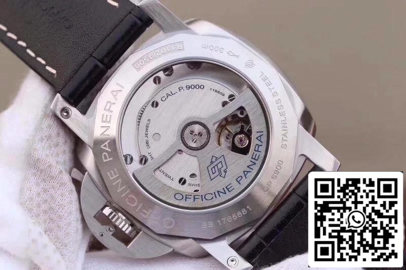 Panerai Luminor Marina 1950 PAM312 VS Fabbrica 1:1 edición migliore Swiss ETA P9000 quadrante nero Nero Pelle cinturino