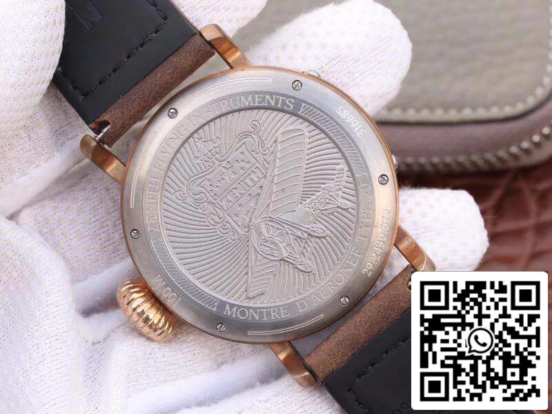 Zenith Pilot Type 20 Extra XF Fabbrica Relojes mecánicos 1:1 Mejor edición Suiza ETA2824-2 Esfera negra