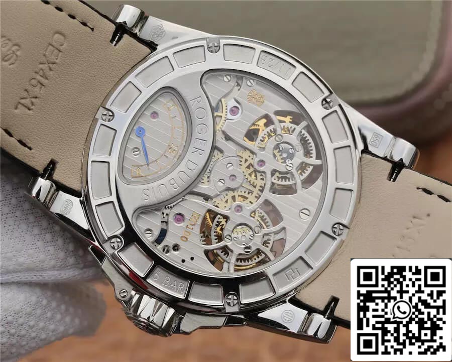 Roger Dubuis Excalibur RDDBEX0291 1:1 edizione migliore JB Fabbrica Tourbillon White Shell Black Dial