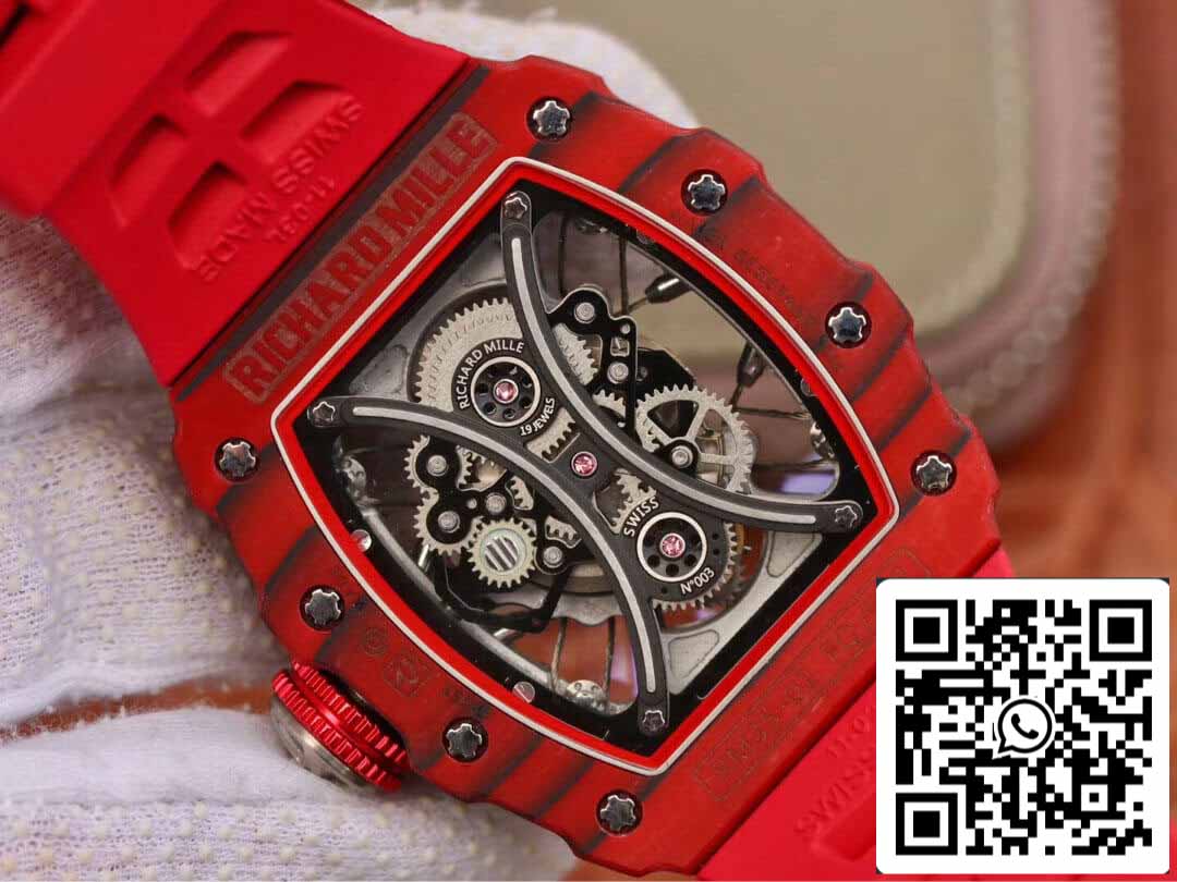 Richard Mille RM53-01 1:1 Best Edition KV Fabbrica Red TPT Carbon Fiber