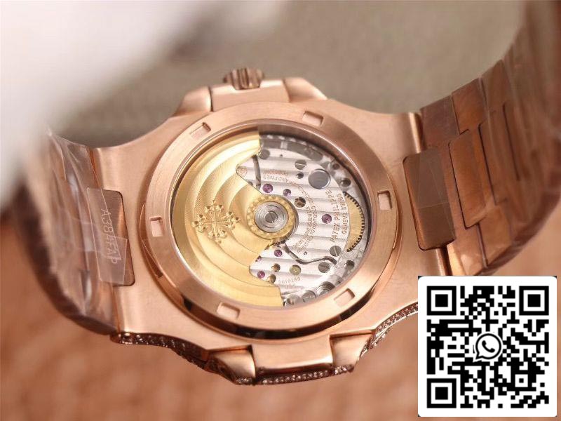 Patek Philippe Nautilus 5719-10G Rose Gold Diamond 1:1 Best Edition R8 Fabbrica Gradient Brown Dial Swiss Cal.324 S‌ C