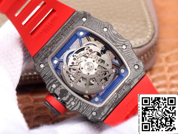 Richard Mille RM35-02 1:1 Best Edition ZF Fabbrica Red Rubber cinturino