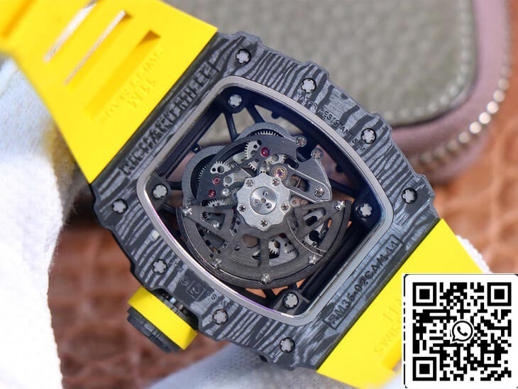 Richard Mille RM35-02 1:1 Best Edition ZF Fabbrica Yellow Rubber cinturino