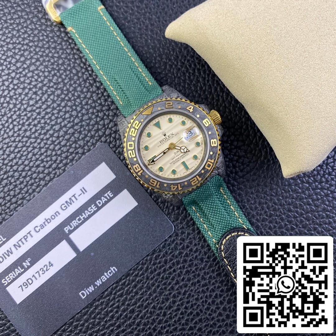 Rolex GMT-MASTER II Diw 1:1 edizione migliore Verde Fabric cinturino