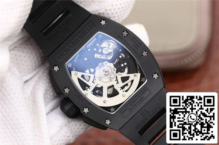 Richard Mille RM-011 1:1 Best Edition KV Fabbrica Black cinturino