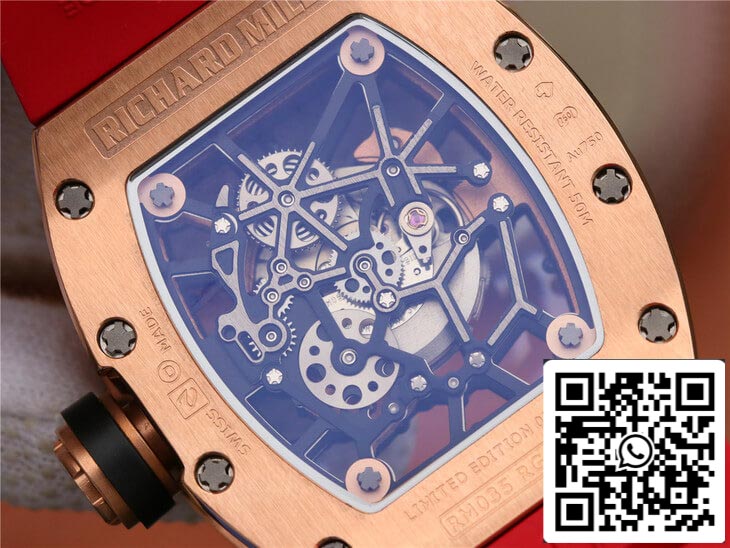 Richard Mille RM035 Americas KV Fabbrica 1:1 Best Edition Rose Gold