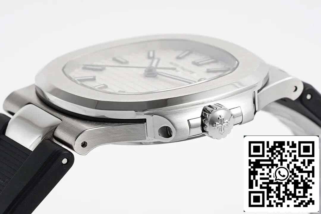 Patek Philippe Nautilus 5711 1:1 Best Edition PPF Fabbrica White Dial Rubber cinturino