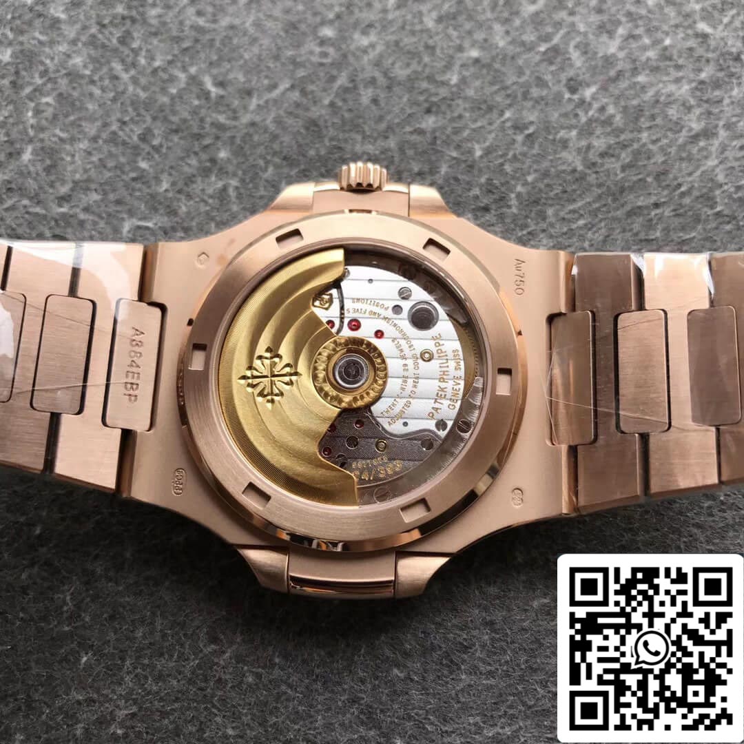 Patek Philippe Nautilus 5711/1R-001 1:1 Best Edition PPF Fabbrica V4 Rose Gold White Dial Swiss ETA324