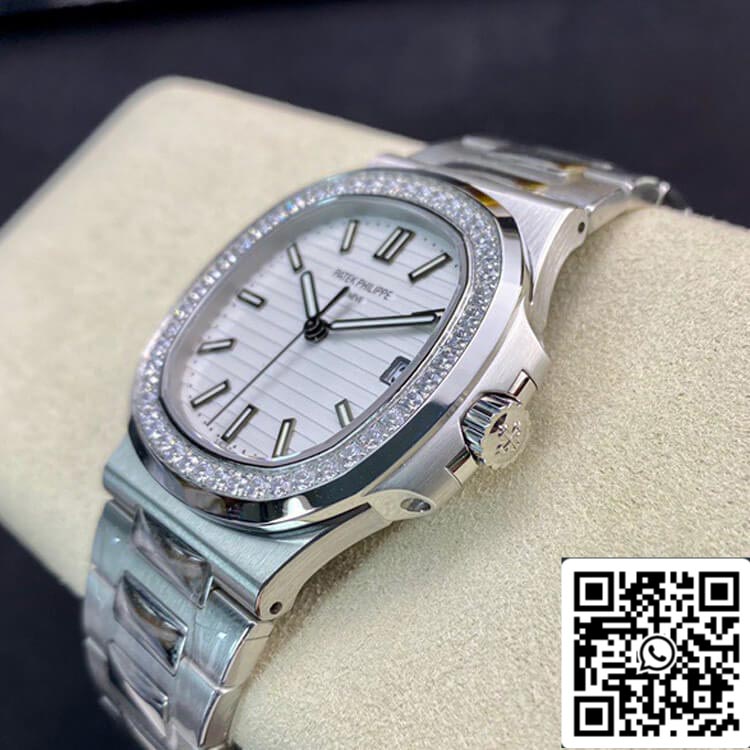 Patek Philippe Nautilus 5713/1G-010 1:1 Best Edition PPF Fabbrica V4 White Dial Swiss ETA324