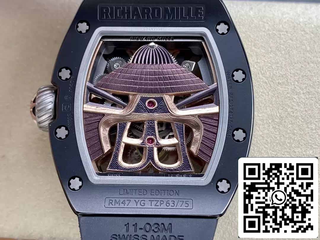 Richard Mille RM47 1:1 Best Edition YS Fabbrica Tourbillon Skeleton Dial